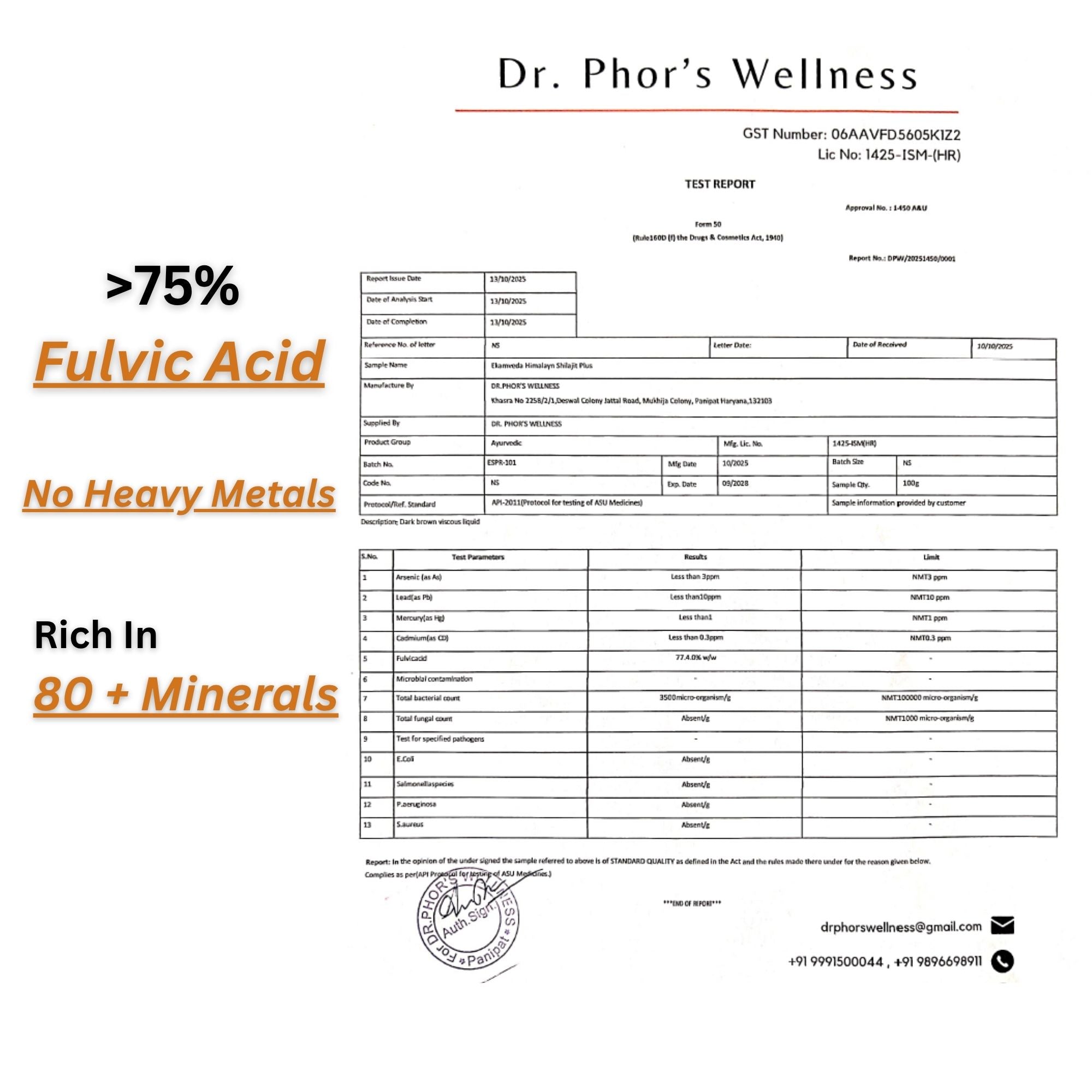 Shilajit/Shilajeet Plus Resin - 30gm | 500mg/Serving | 60 Servings | Above 75% Fulvic Acid | Boost Muscle Growth & Stamina | Contains Ashwagandha/Safed Musli/Kesar | 100% Ayurvedic